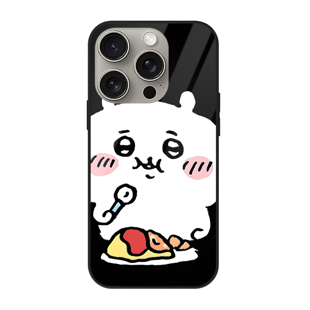 （画像用） ちいかわ ちいかわ Chii-kawa chiikawa 【iPhone15Pro対応】スマホケース 耐衝撃＆黄変防止 背面ガラス