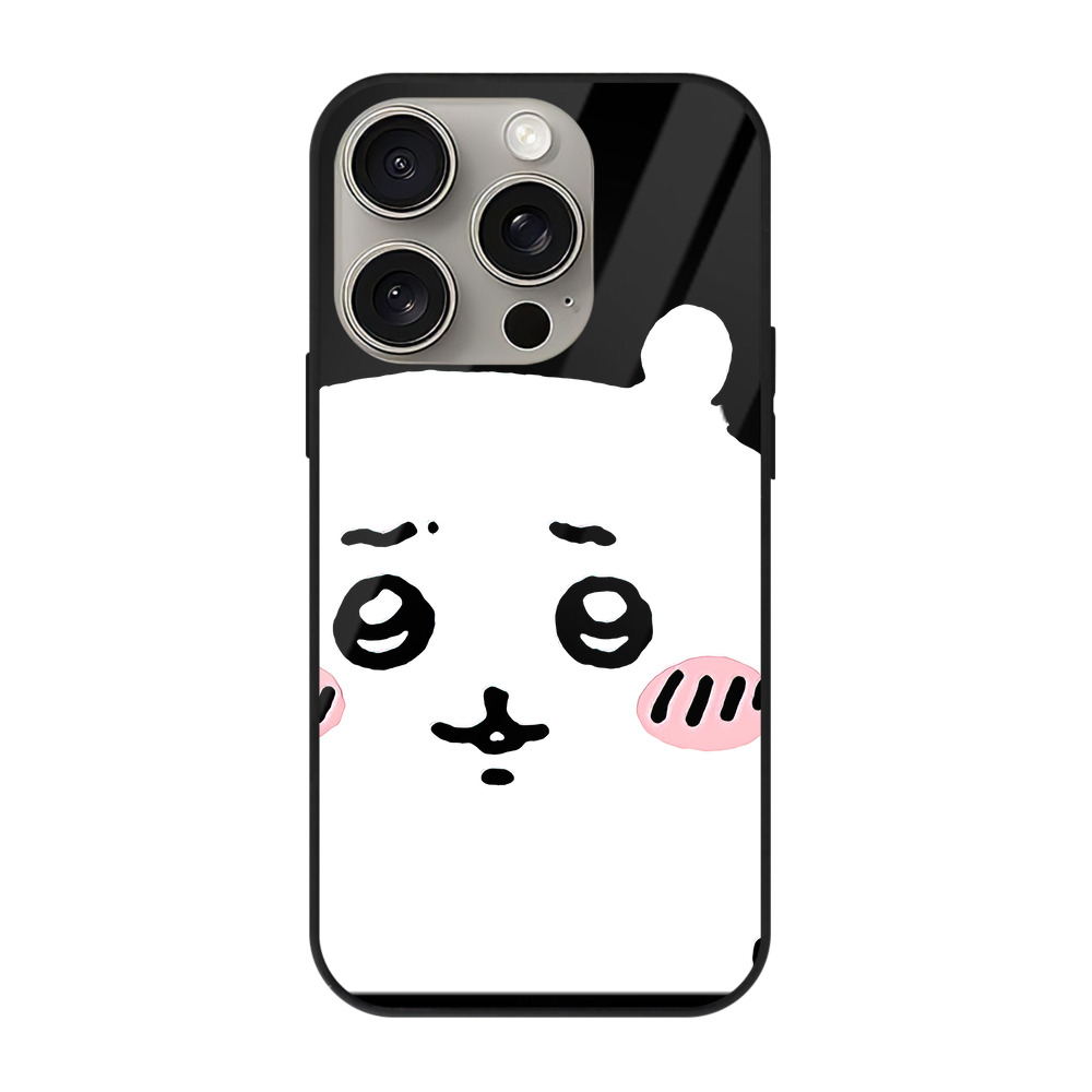 （画像用） ちいかわ ちいかわ Chii-kawa chiikawa 【iPhone15Pro対応】スマホケース 耐衝撃＆黄変防止 背面ガラス