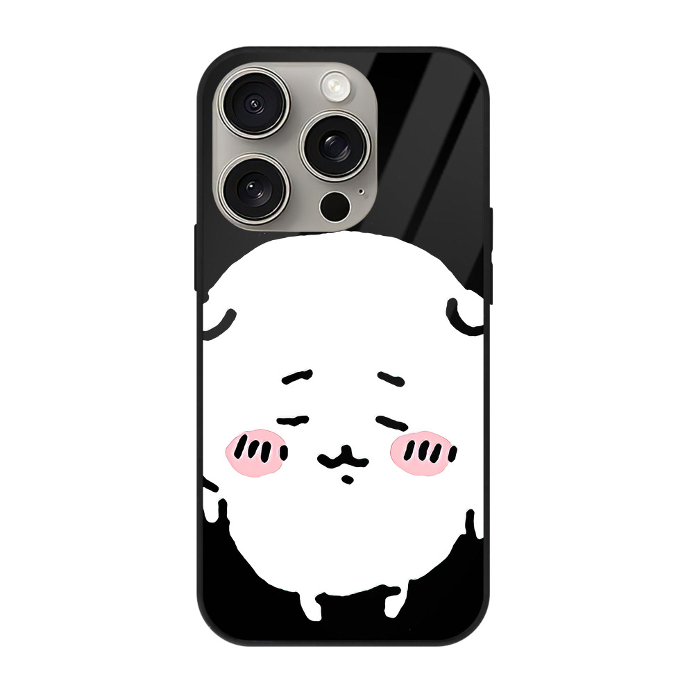 （画像用） ちいかわ ちいかわ Chii-kawa chiikawa 【iPhone15Pro対応】スマホケース 耐衝撃＆黄変防止 背面ガラス