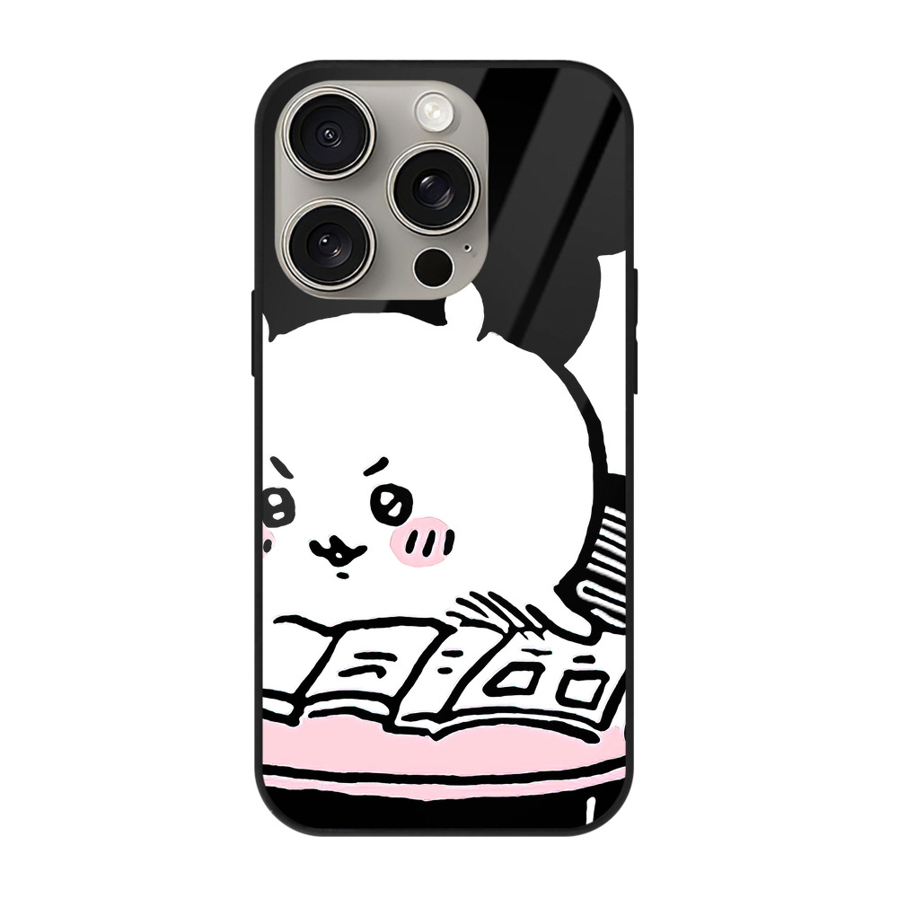 （画像用） ちいかわ ちいかわ Chii-kawa chiikawa 【iPhone15Pro対応】スマホケース 耐衝撃＆黄変防止 背面ガラス
