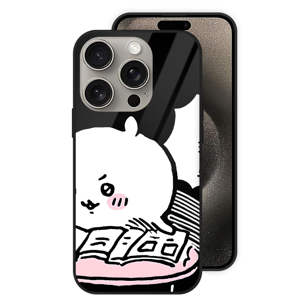 （画像用） ちいかわ ちいかわ Chii-kawa chiikawa 【iPhone15Pro対応】スマホケース 耐衝撃＆黄変防止 背面ガラス