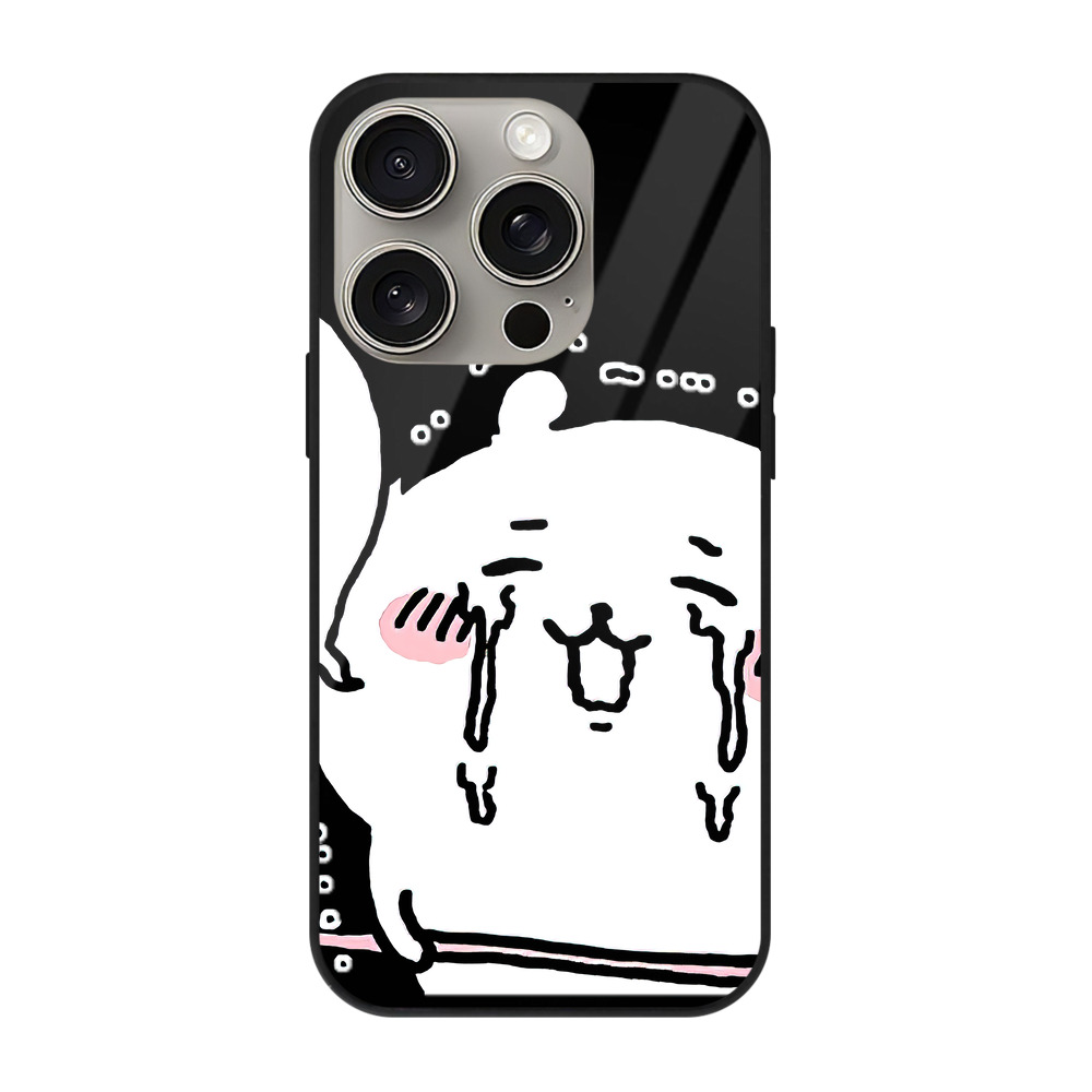 （画像用） ちいかわ ちいかわ Chii-kawa chiikawa 【iPhone15Pro対応】スマホケース 耐衝撃＆黄変防止 背面ガラス