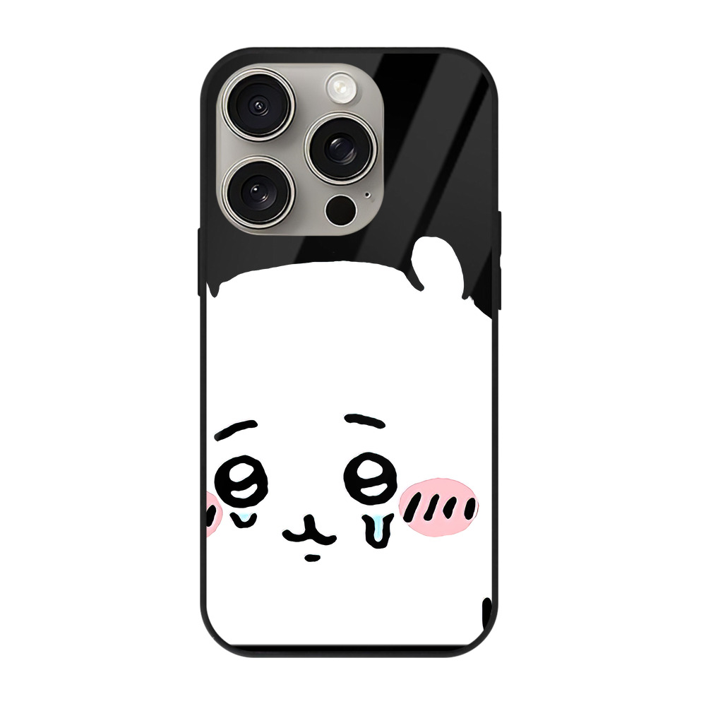（画像用） ちいかわ ちいかわ Chii-kawa chiikawa 【iPhone15Pro対応】スマホケース 耐衝撃＆黄変防止 背面ガラス