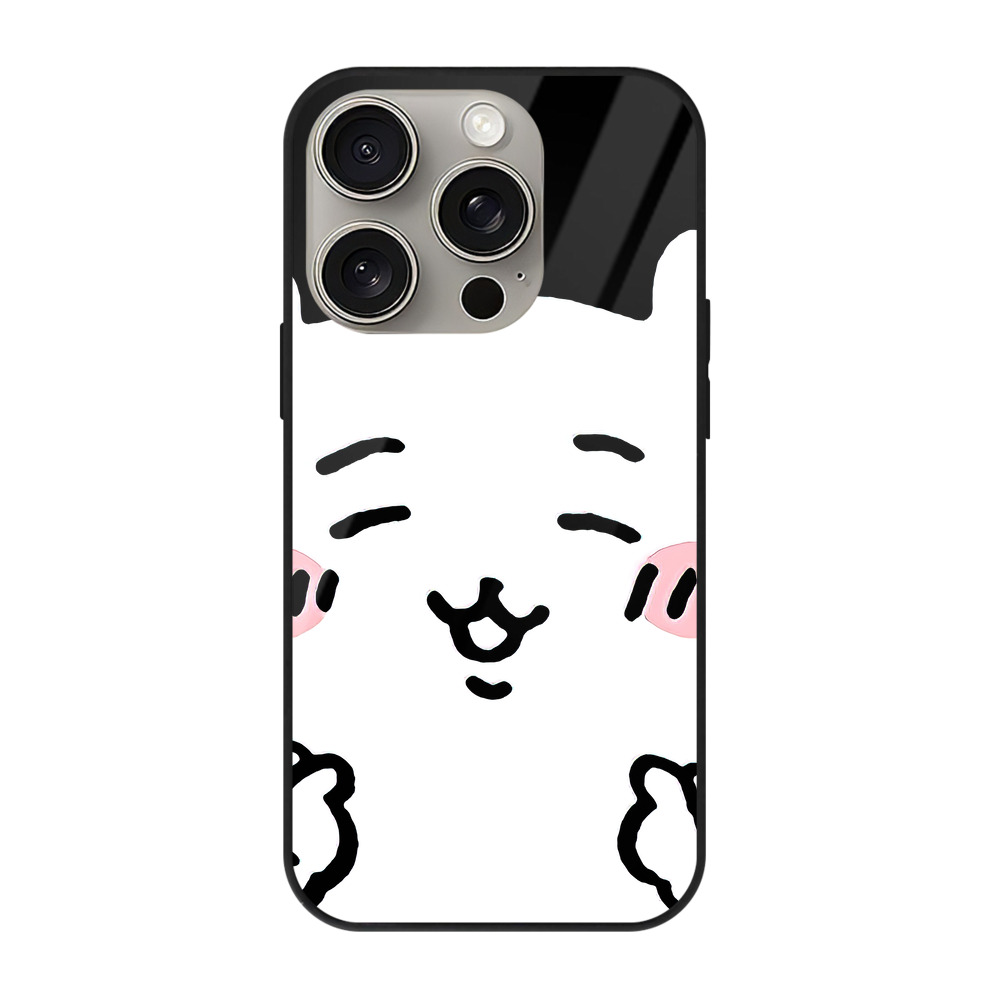 （画像用） ちいかわ ちいかわ Chii-kawa chiikawa 【iPhone15Pro対応】スマホケース 耐衝撃＆黄変防止 背面ガラス