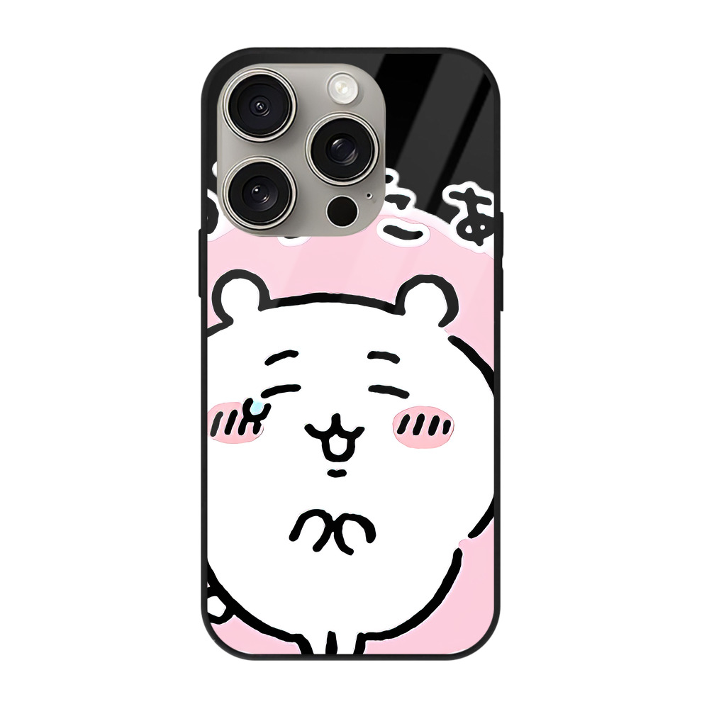 （画像用） ちいかわ ちいかわ Chii-kawa chiikawa 【iPhone15Pro対応】スマホケース 耐衝撃＆黄変防止 背面ガラス