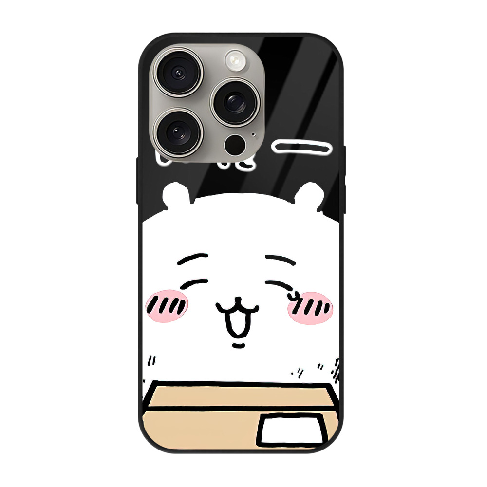 （画像用） ちいかわ ちいかわ Chii-kawa chiikawa 【iPhone15Pro対応】スマホケース 耐衝撃＆黄変防止 背面ガラス