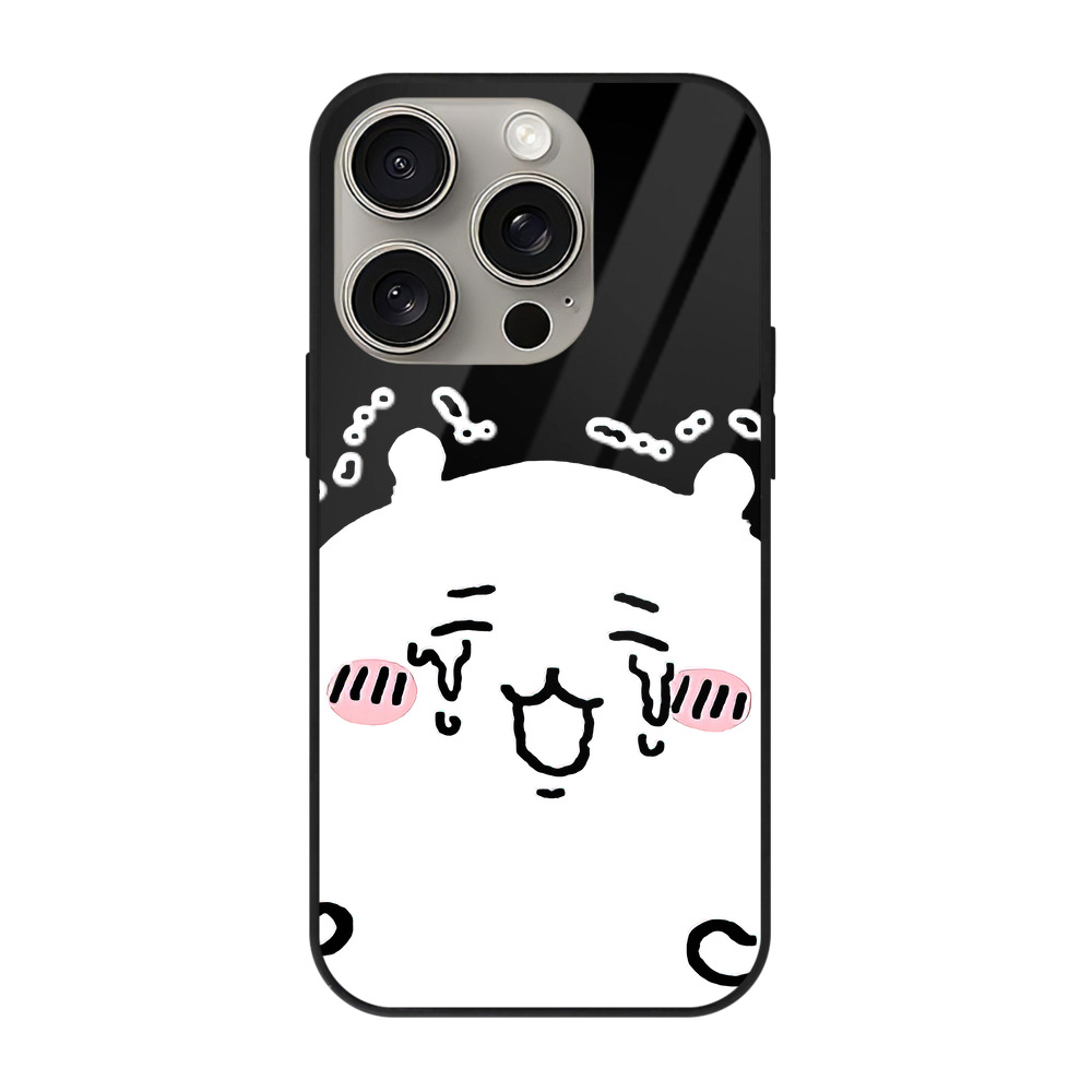 （画像用） ちいかわ ちいかわ Chii-kawa chiikawa 【iPhone15Pro対応】スマホケース 耐衝撃＆黄変防止 背面ガラス