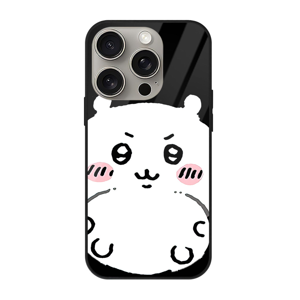 （画像用） ちいかわ ちいかわ Chii-kawa chiikawa 【iPhone15Pro対応】スマホケース 耐衝撃＆黄変防止 背面ガラス
