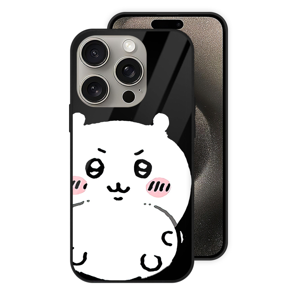 （画像用） ちいかわ ちいかわ Chii-kawa chiikawa 【iPhone15Pro対応】スマホケース 耐衝撃＆黄変防止 背面ガラス