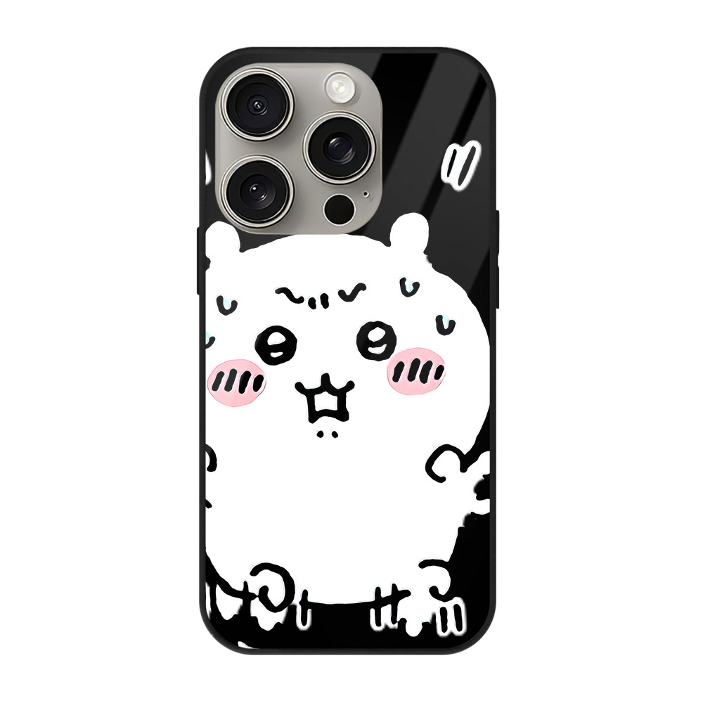 （画像用） ちいかわ ちいかわ Chii-kawa chiikawa 【iPhone15Pro対応】スマホケース 耐衝撃＆黄変防止 背面ガラス