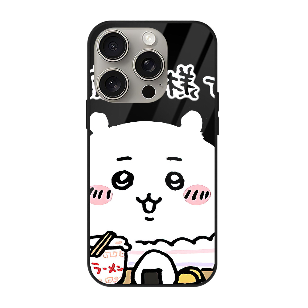 （画像用） ちいかわ ちいかわ Chii-kawa chiikawa 【iPhone15Pro対応】スマホケース 耐衝撃＆黄変防止 背面ガラス