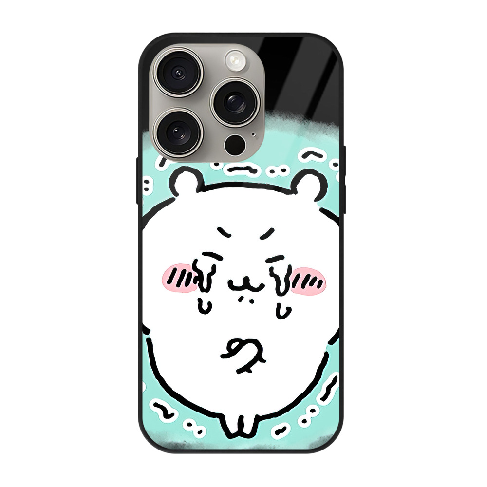（画像用） ちいかわ ちいかわ Chii-kawa chiikawa 【iPhone15Pro対応】スマホケース 耐衝撃＆黄変防止 背面ガラス