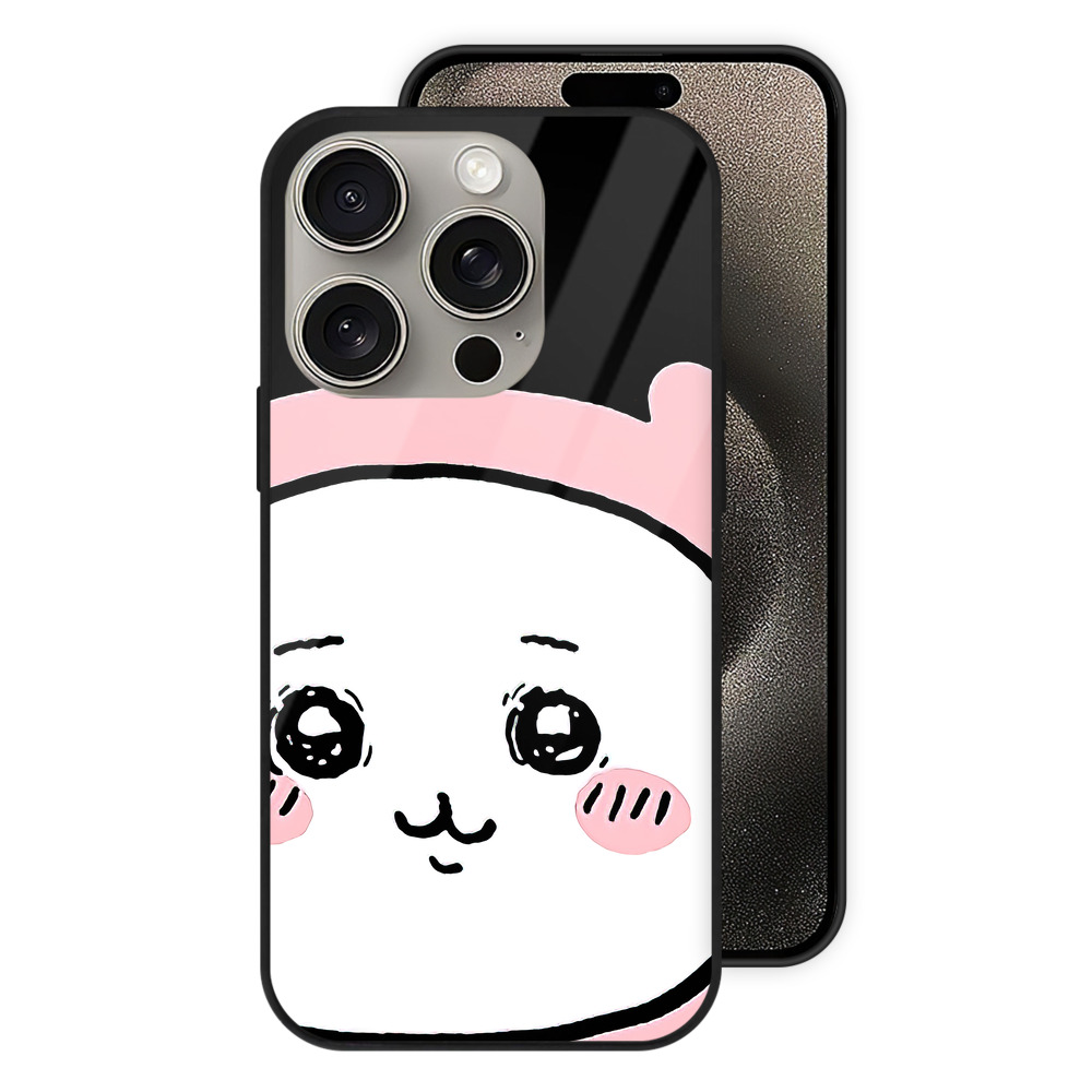 （画像用） ちいかわ ちいかわ Chii-kawa chiikawa 【iPhone15Pro対応】スマホケース 耐衝撃＆黄変防止 背面ガラス