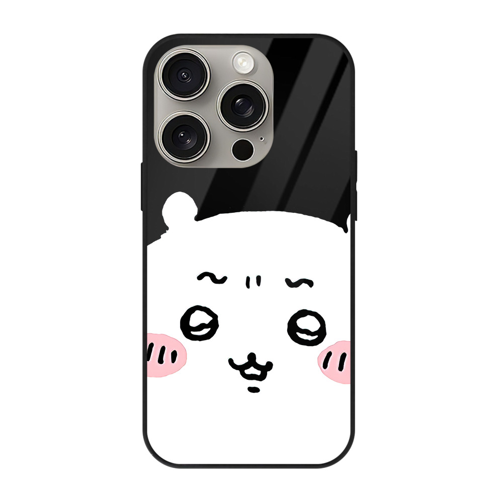 （画像用） ちいかわ ちいかわ Chii-kawa chiikawa 【iPhone15Pro対応】スマホケース 耐衝撃＆黄変防止 背面ガラス