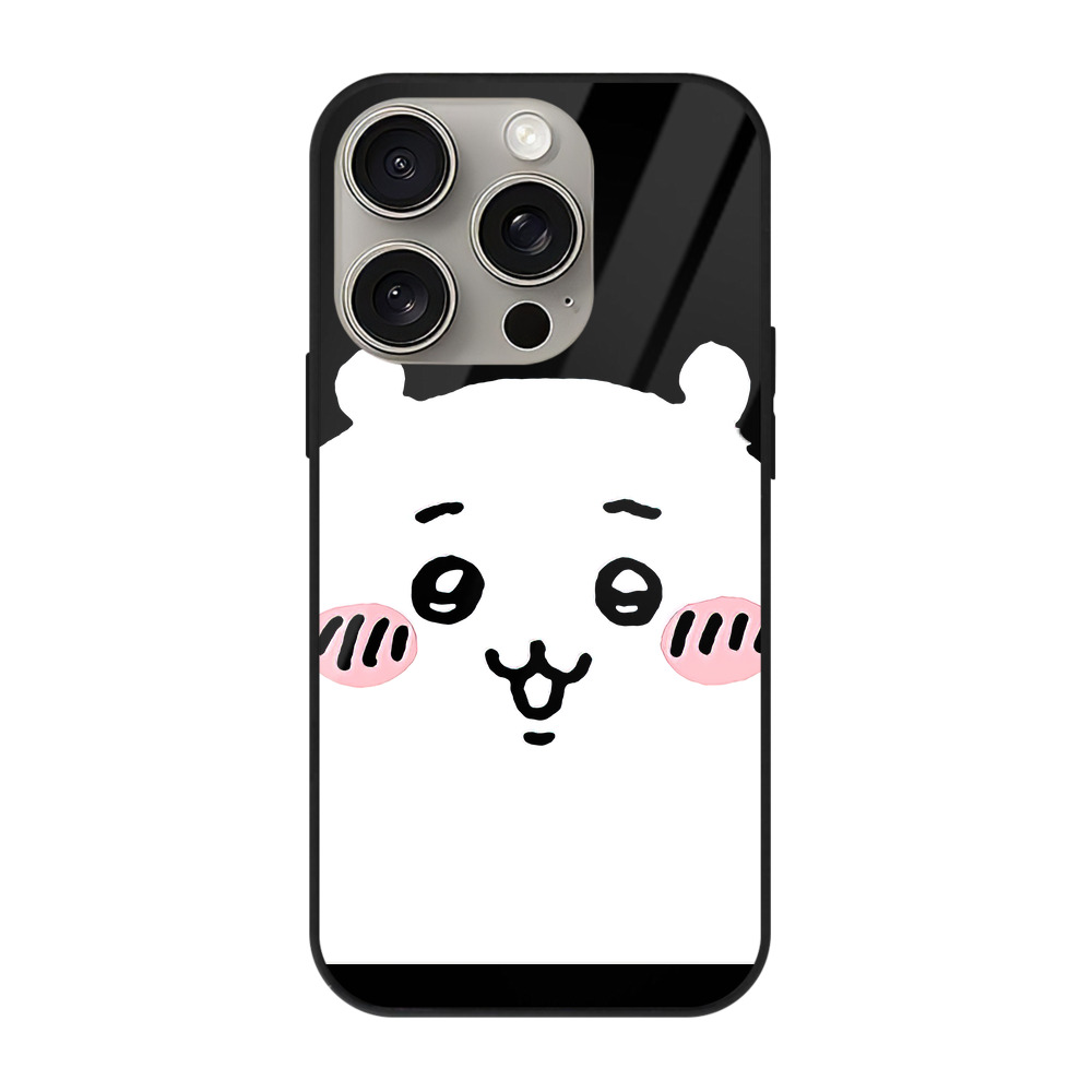 （画像用） ちいかわ ちいかわ Chii-kawa chiikawa 【iPhone15Pro対応】スマホケース 耐衝撃＆黄変防止 背面ガラス