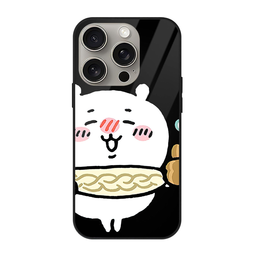 （画像用） ちいかわ ちいかわ Chii-kawa chiikawa 【iPhone15Pro対応】スマホケース 耐衝撃＆黄変防止 背面ガラス