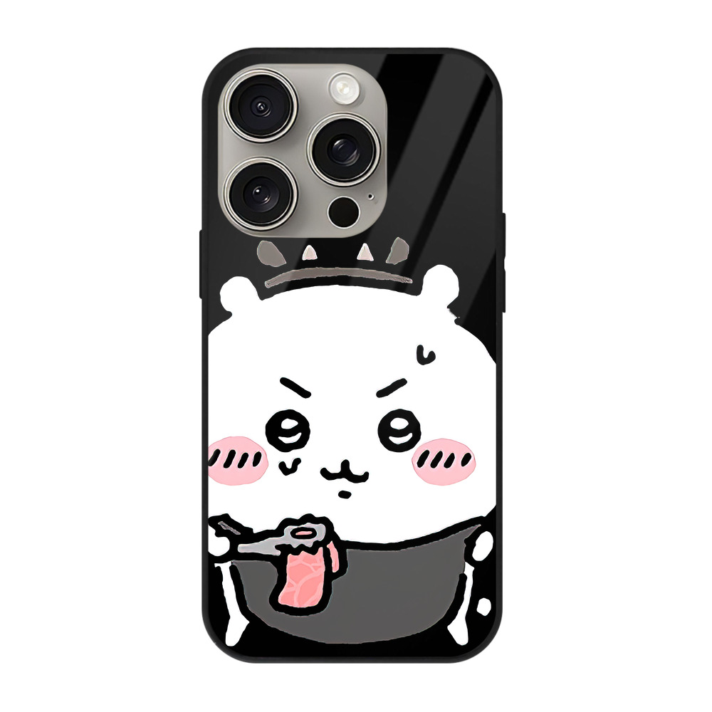 （画像用） ちいかわ ちいかわ Chii-kawa chiikawa 【iPhone15Pro対応】スマホケース 耐衝撃＆黄変防止 背面ガラス