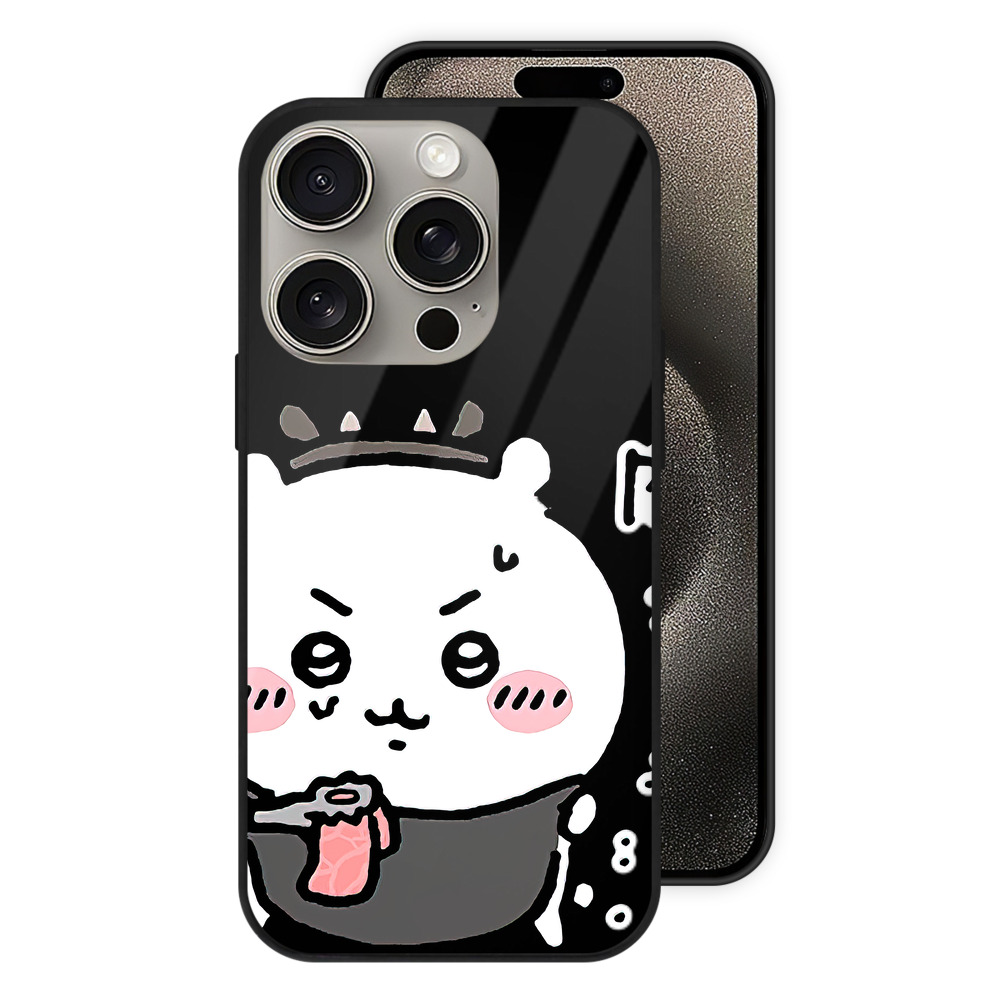 （画像用） ちいかわ ちいかわ Chii-kawa chiikawa 【iPhone15Pro対応】スマホケース 耐衝撃＆黄変防止 背面ガラス