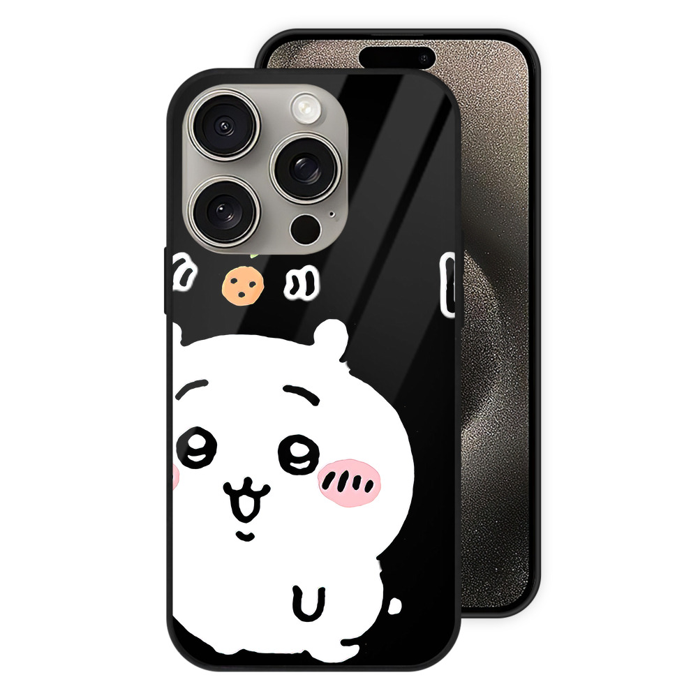 （画像用） ちいかわ ちいかわ Chii-kawa chiikawa 【iPhone15Pro対応】スマホケース 耐衝撃＆黄変防止 背面ガラス