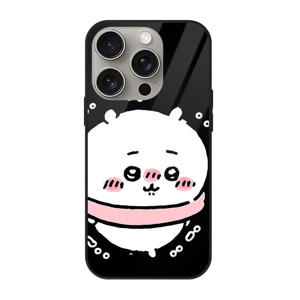 （画像用） ちいかわ ちいかわ Chii-kawa chiikawa 【iPhone15Pro対応】スマホケース 耐衝撃＆黄変防止 背面ガラス