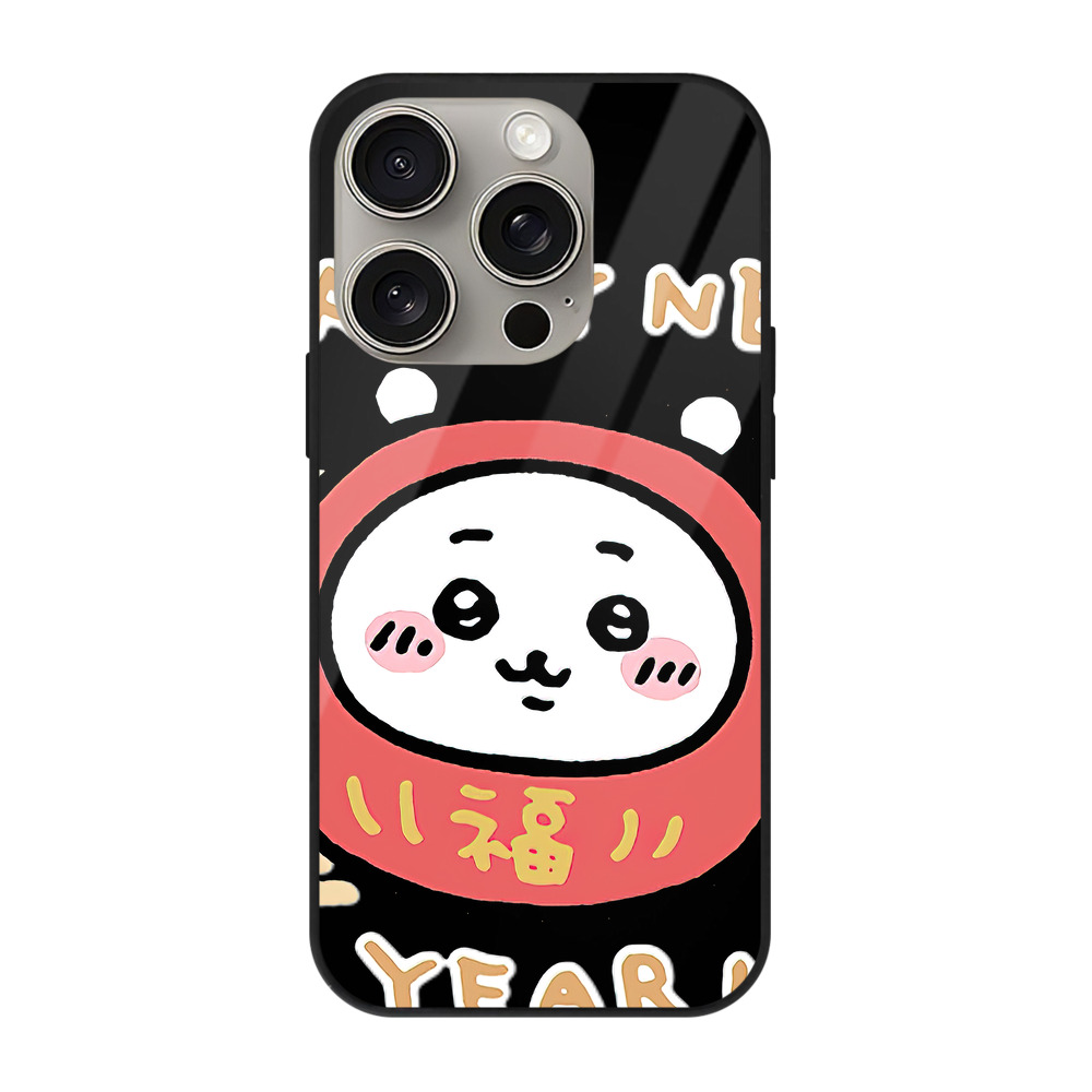（画像用） ちいかわ ちいかわ Chii-kawa chiikawa 【iPhone15Pro対応】スマホケース 耐衝撃＆黄変防止 背面ガラス