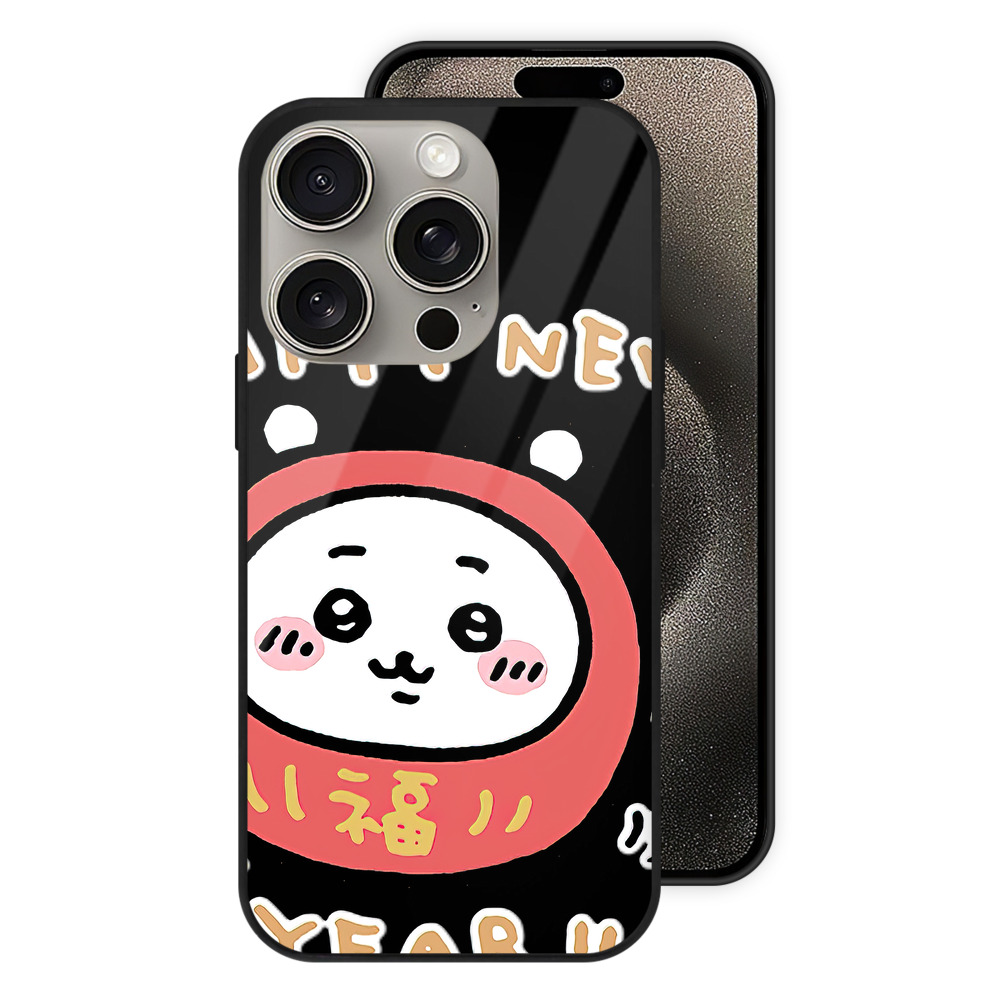 （画像用） ちいかわ ちいかわ Chii-kawa chiikawa 【iPhone15Pro対応】スマホケース 耐衝撃＆黄変防止 背面ガラス