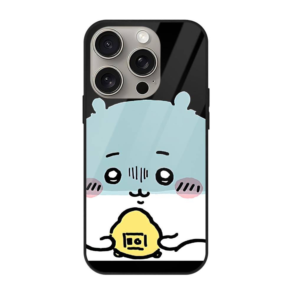 （画像用） ちいかわ ちいかわ Chii-kawa chiikawa 【iPhone15Pro対応】スマホケース 耐衝撃＆黄変防止 背面ガラス