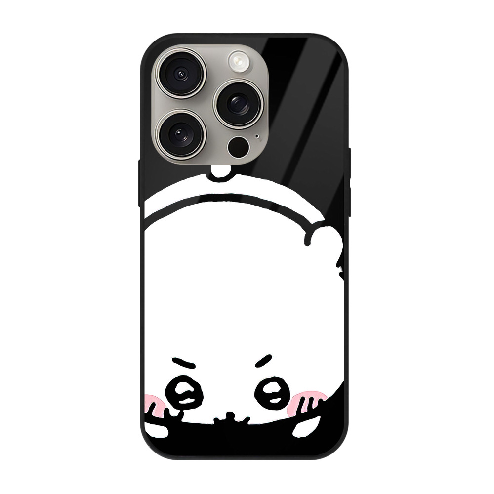 （画像用） ちいかわ ちいかわ Chii-kawa chiikawa 【iPhone15Pro対応】スマホケース 耐衝撃＆黄変防止 背面ガラス