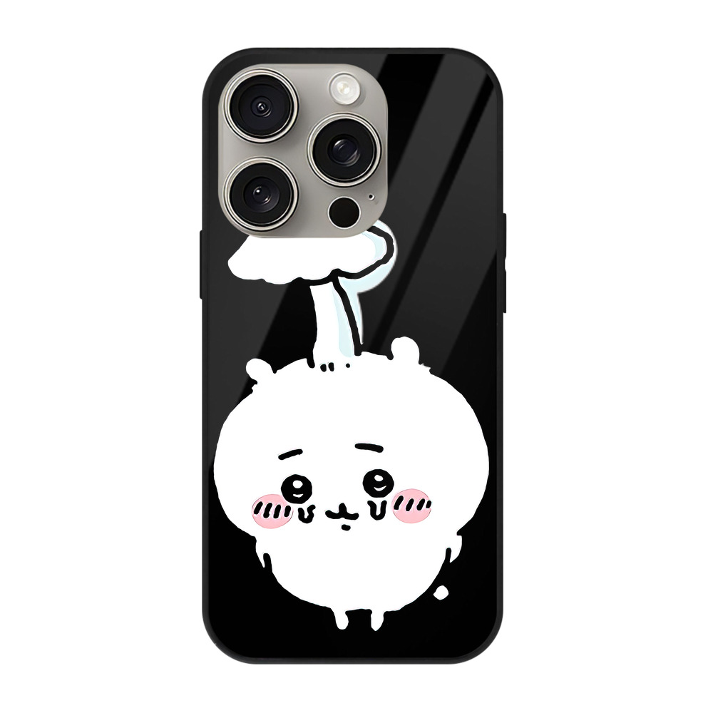 （画像用） ちいかわ ちいかわ Chii-kawa chiikawa 【iPhone15Pro対応】スマホケース 耐衝撃＆黄変防止 背面ガラス