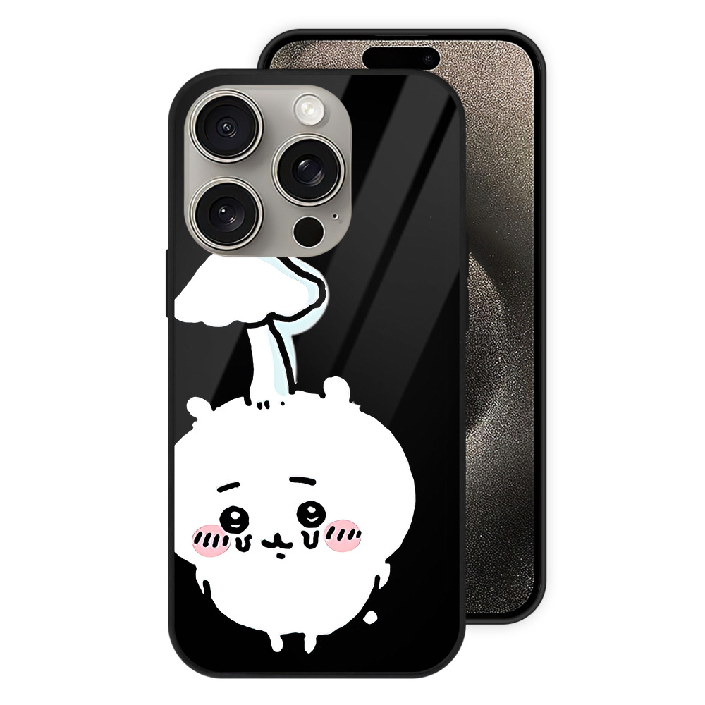 （画像用） ちいかわ ちいかわ Chii-kawa chiikawa 【iPhone15Pro対応】スマホケース 耐衝撃＆黄変防止 背面ガラス