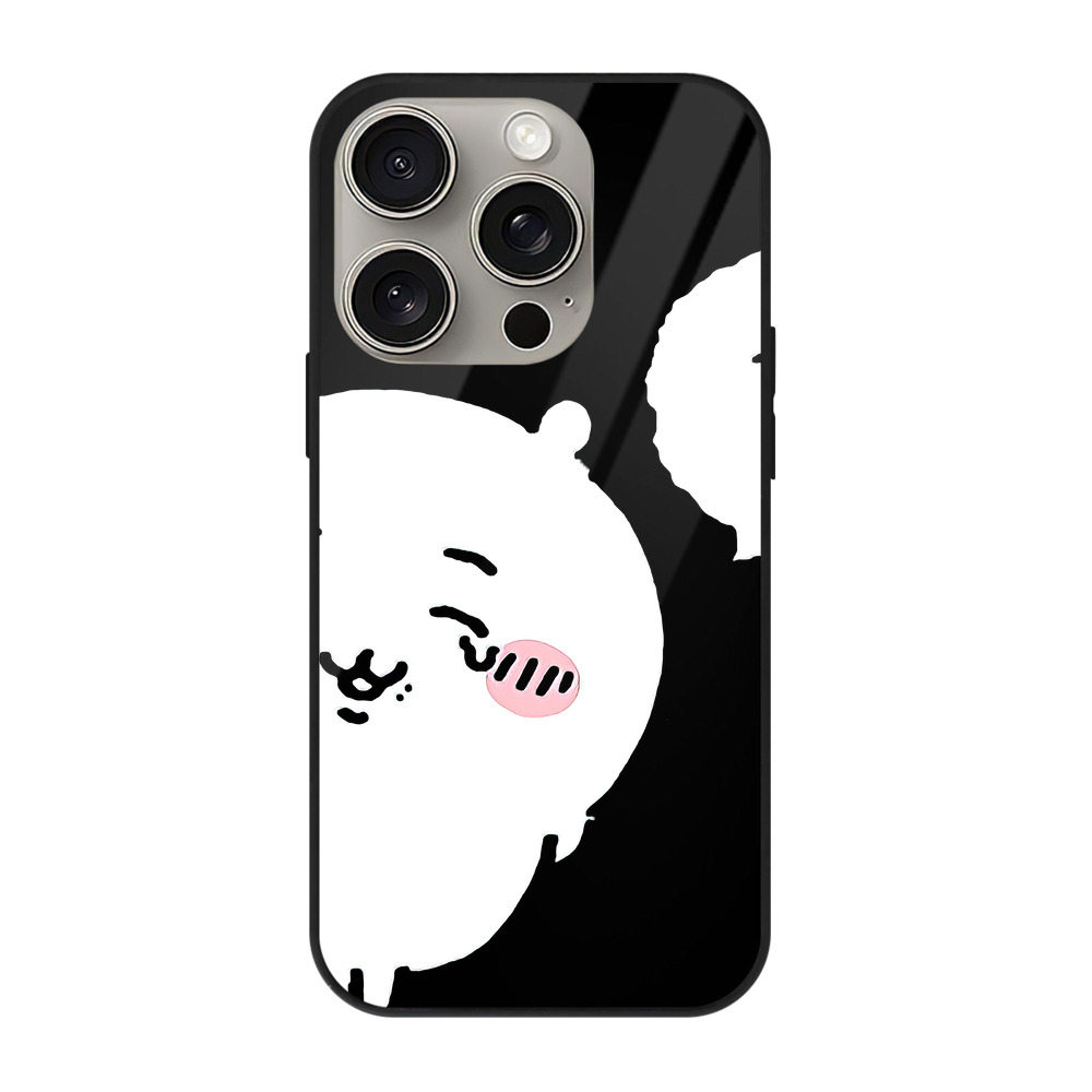 （画像用） ちいかわ ちいかわ Chii-kawa chiikawa 【iPhone15Pro対応】スマホケース 耐衝撃＆黄変防止 背面ガラス