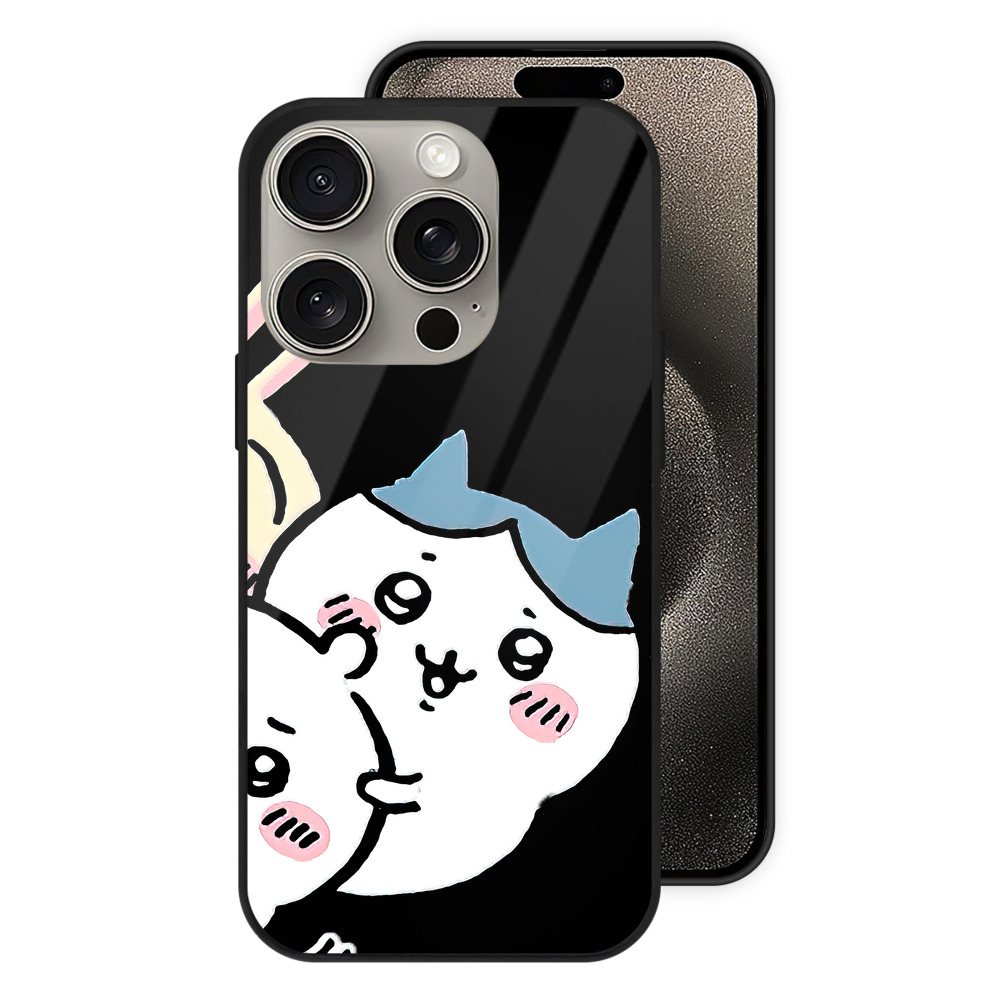 （画像用） ちいかわ うさぎ Chii-kawa usagi 【iPhone15Pro対応】スマホケース 耐衝撃＆黄変防止 背面ガラス