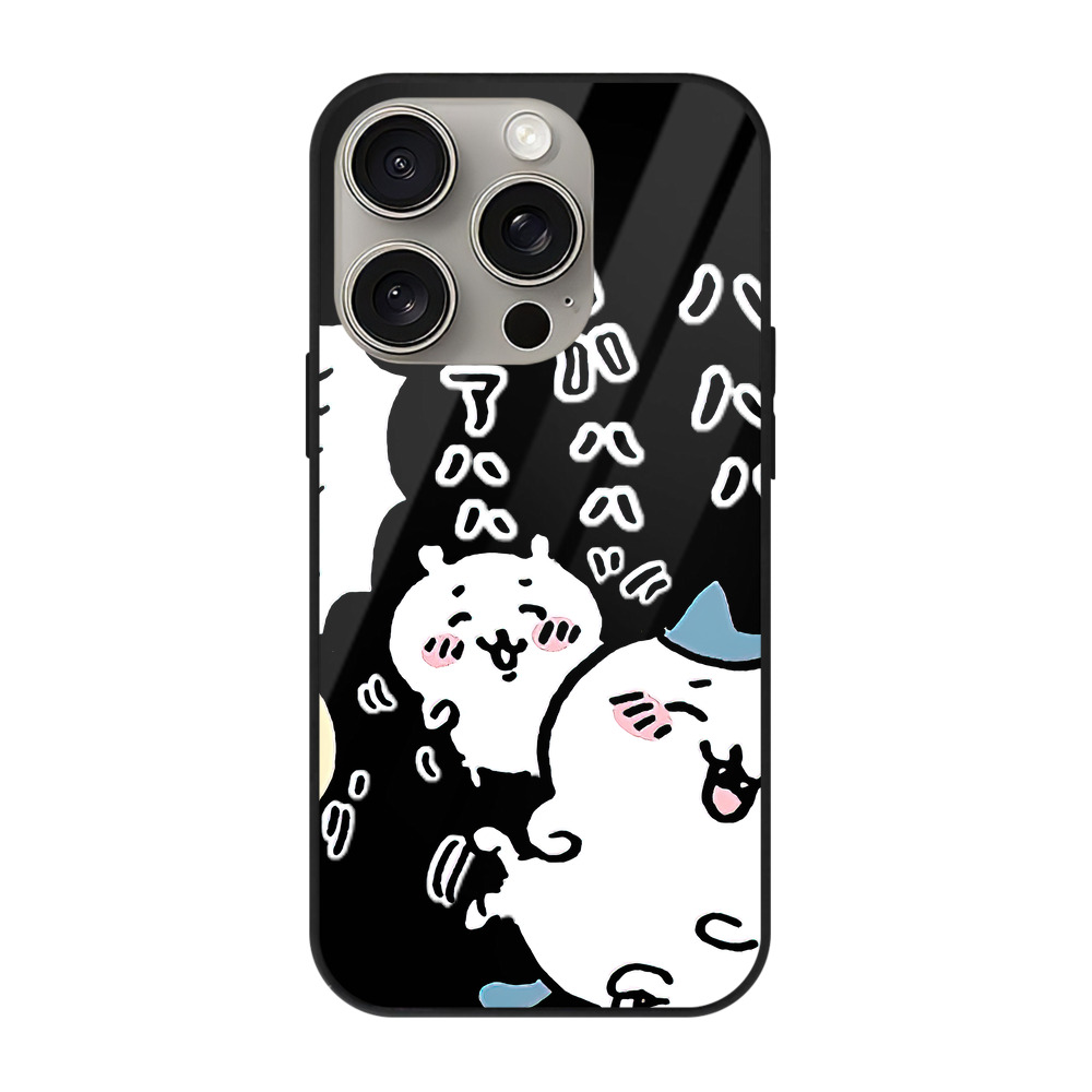 （画像用） ちいかわ うさぎ Chii-kawa usagi 【iPhone15Pro対応】スマホケース 耐衝撃＆黄変防止 背面ガラス