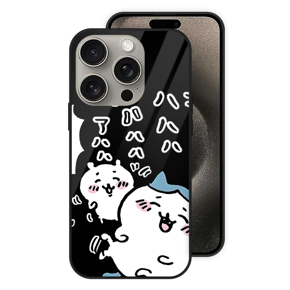 （画像用） ちいかわ うさぎ Chii-kawa usagi 【iPhone15Pro対応】スマホケース 耐衝撃＆黄変防止 背面ガラス