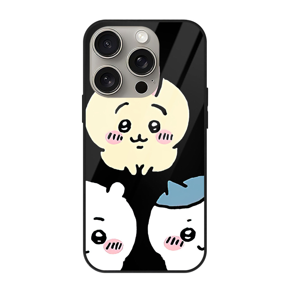 （画像用） ちいかわ うさぎ Chii-kawa usagi 【iPhone15Pro対応】スマホケース 耐衝撃＆黄変防止 背面ガラス