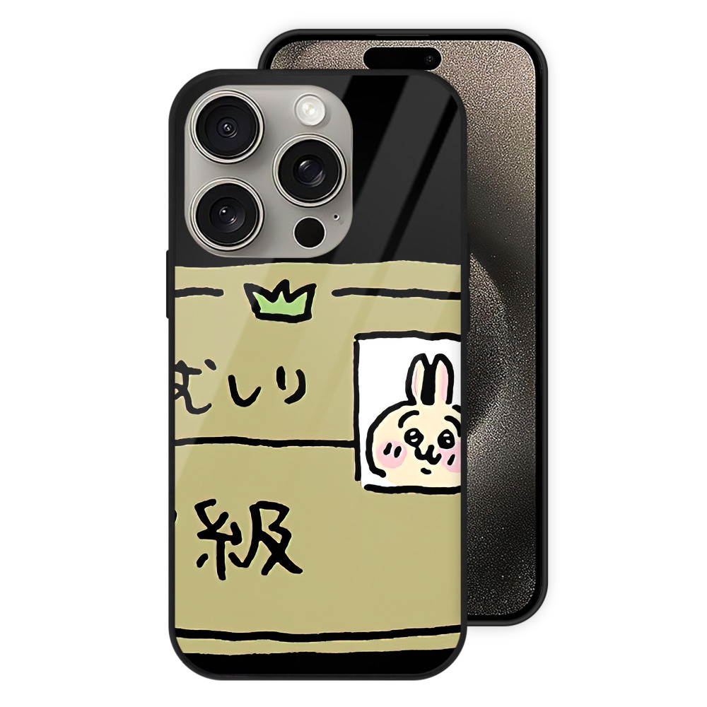 （画像用） ちいかわ うさぎ Chii-kawa usagi 【iPhone15Pro対応】スマホケース 耐衝撃＆黄変防止 背面ガラス
