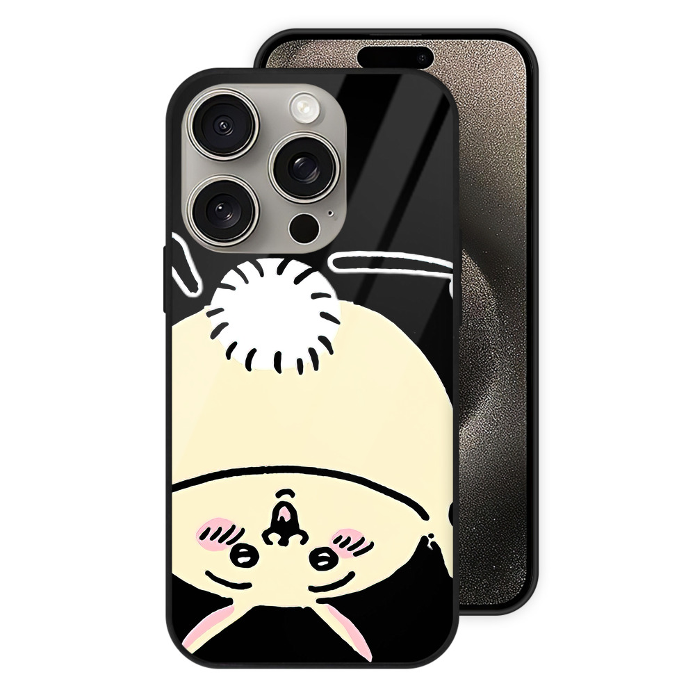 （画像用） ちいかわ うさぎ Chii-kawa usagi 【iPhone15Pro対応】スマホケース 耐衝撃＆黄変防止 背面ガラス