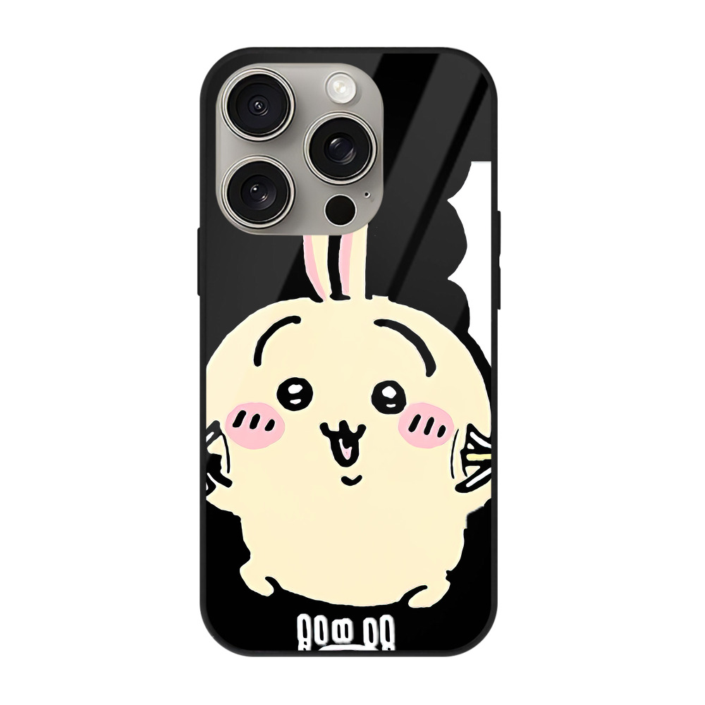 （画像用） ちいかわ うさぎ Chii-kawa usagi 【iPhone15Pro対応】スマホケース 耐衝撃＆黄変防止 背面ガラス