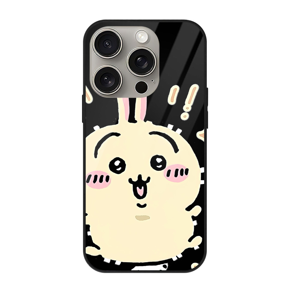 （画像用） ちいかわ うさぎ Chii-kawa usagi 【iPhone15Pro対応】スマホケース 耐衝撃＆黄変防止 背面ガラス