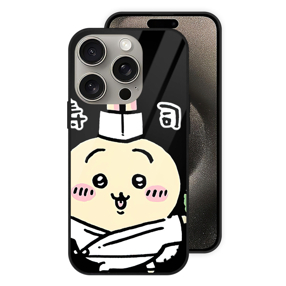（画像用） ちいかわ うさぎ Chii-kawa usagi 【iPhone15Pro対応】スマホケース 耐衝撃＆黄変防止 背面ガラス