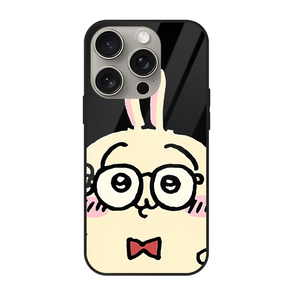 （画像用） ちいかわ うさぎ Chii-kawa usagi 【iPhone15Pro対応】スマホケース 耐衝撃＆黄変防止 背面ガラス