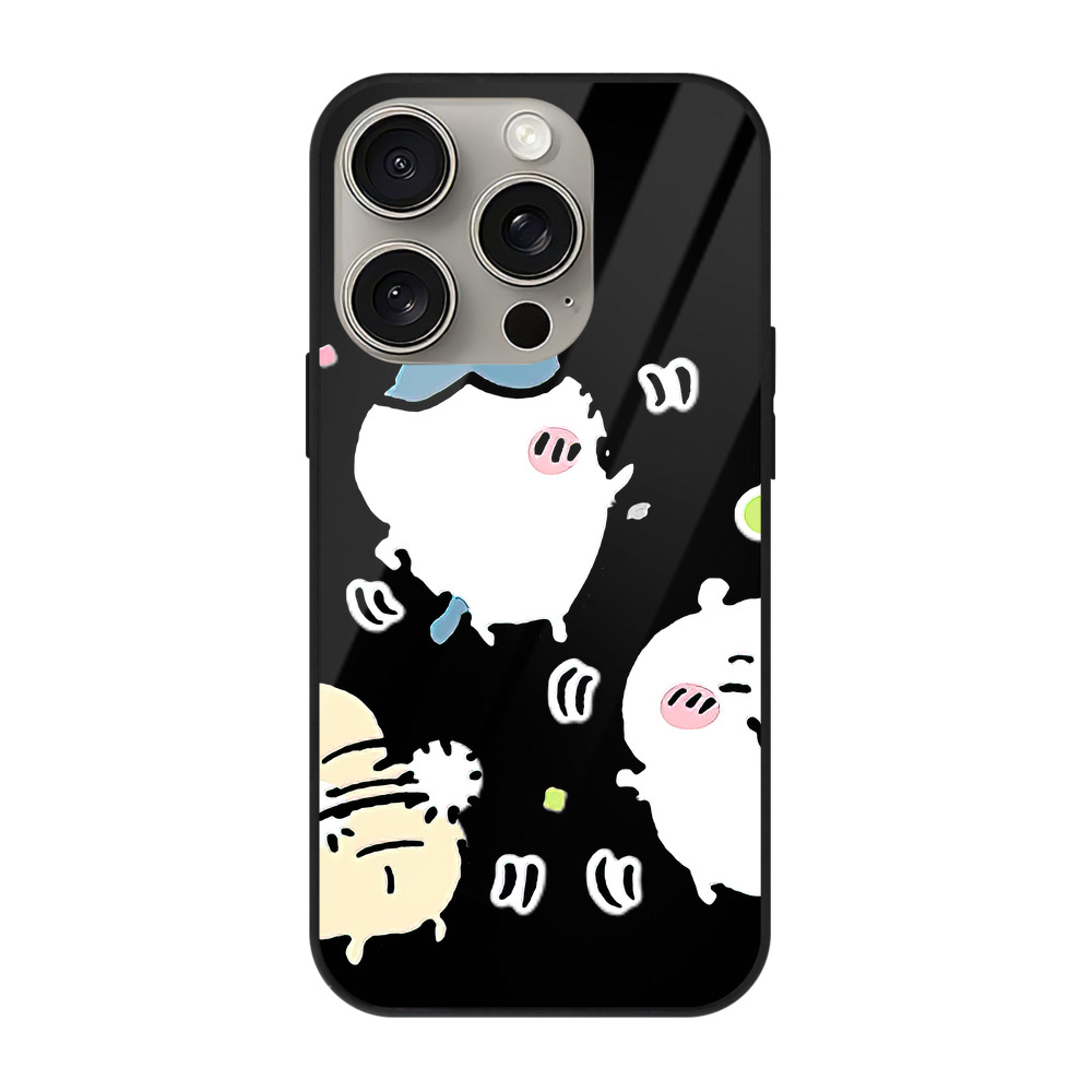 （画像用） ちいかわ うさぎ Chii-kawa usagi 【iPhone15Pro対応】スマホケース 耐衝撃＆黄変防止 背面ガラス