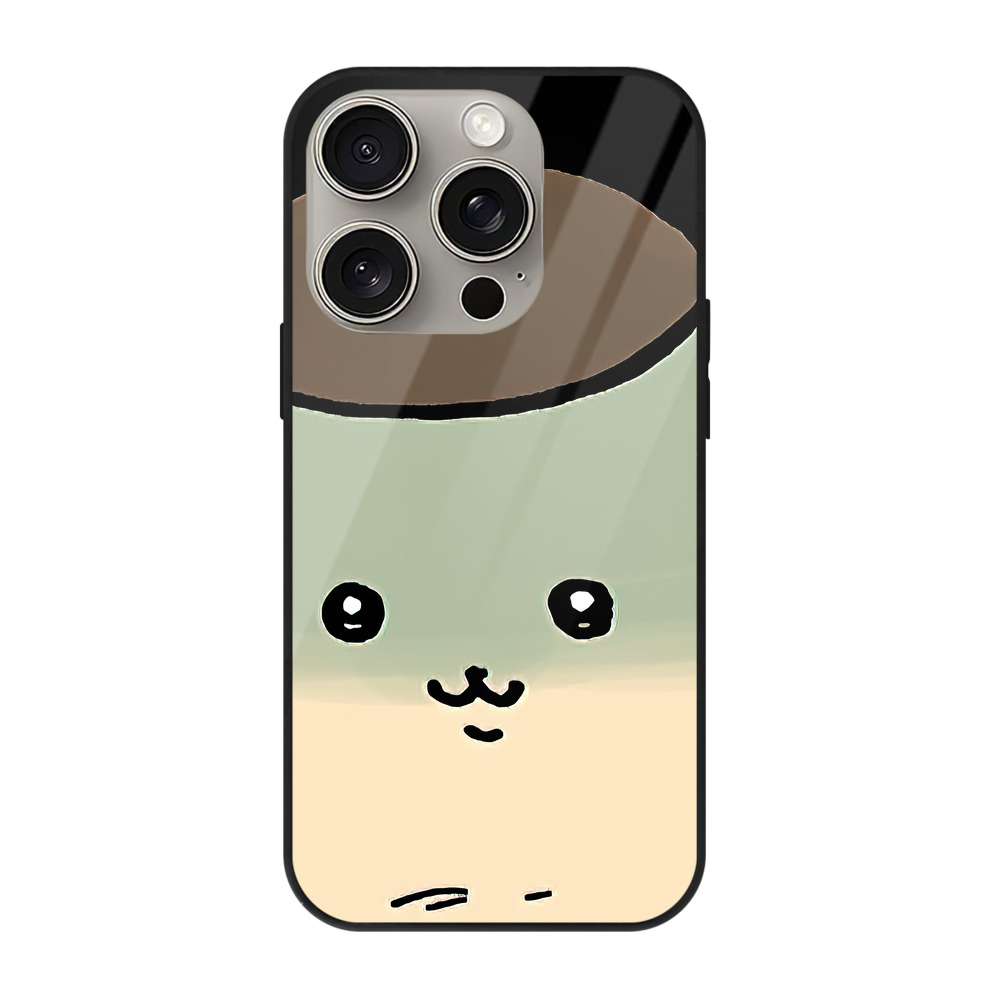 （画像用） ちいかわ くりまんじゅう Chii-kawa kuri manjū 【iPhone15Pro対応】スマホケース 耐衝撃＆黄変防止 背面ガラス