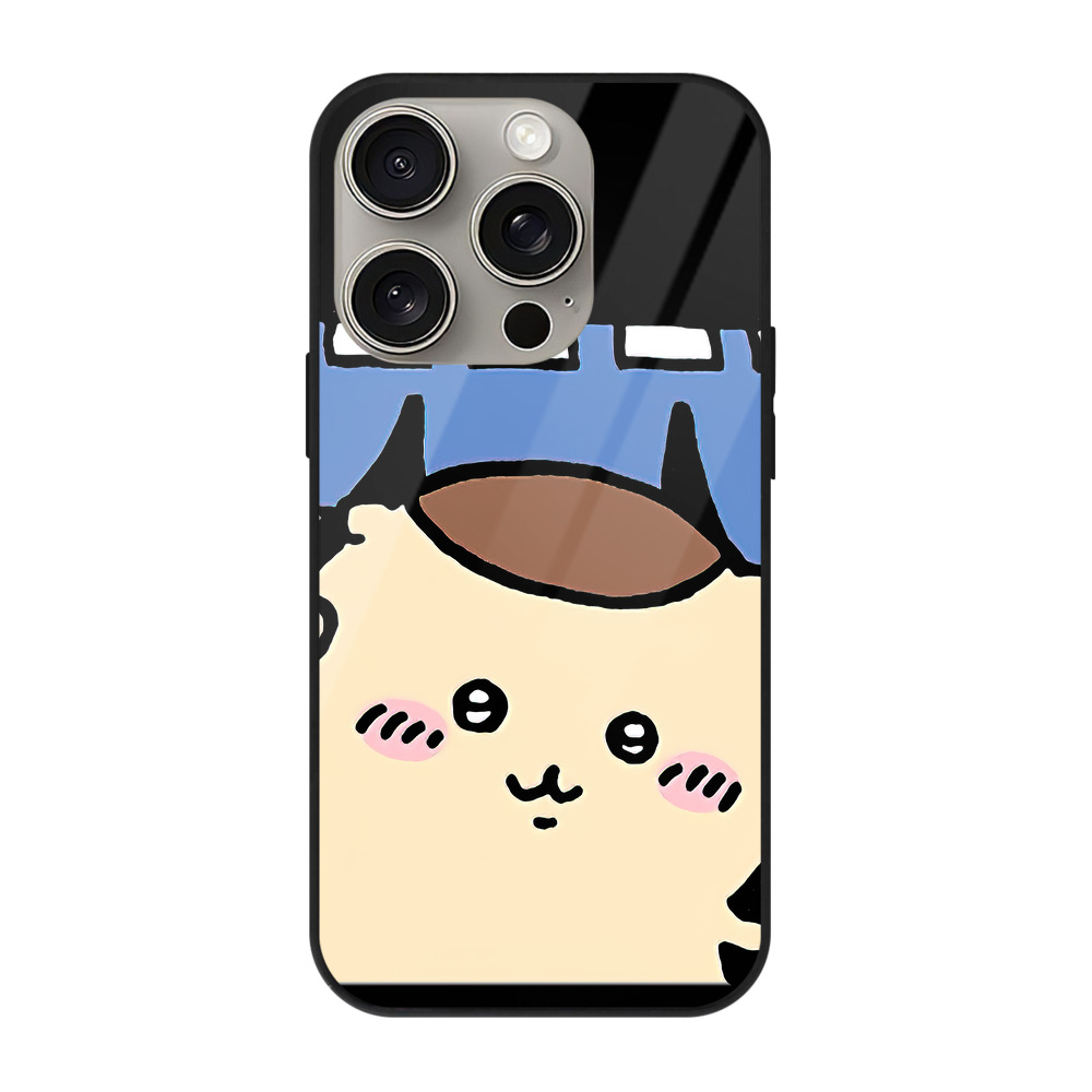 （画像用） ちいかわ くりまんじゅう Chii-kawa kuri manjū 【iPhone15Pro対応】スマホケース 耐衝撃＆黄変防止 背面ガラス