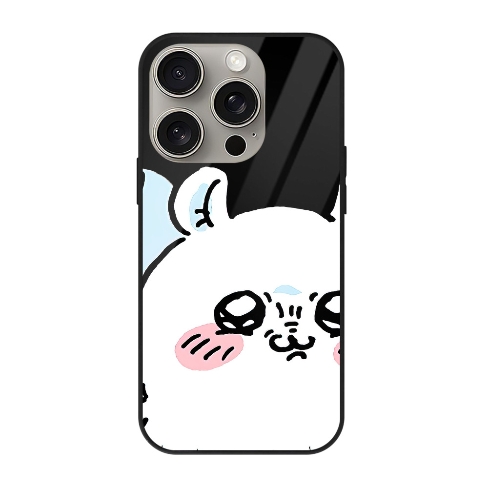 （画像用） ちいかわ モモンガ Chii-kawa Momonga 【iPhone15Pro対応】スマホケース 耐衝撃＆黄変防止 背面ガラス