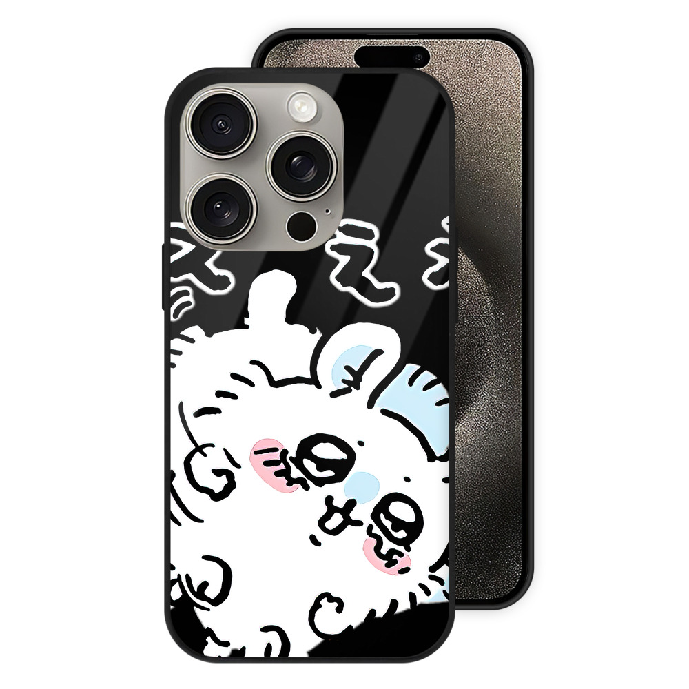（画像用） ちいかわ モモンガ Chii-kawa Momonga 【iPhone15Pro対応】スマホケース 耐衝撃＆黄変防止 背面ガラス