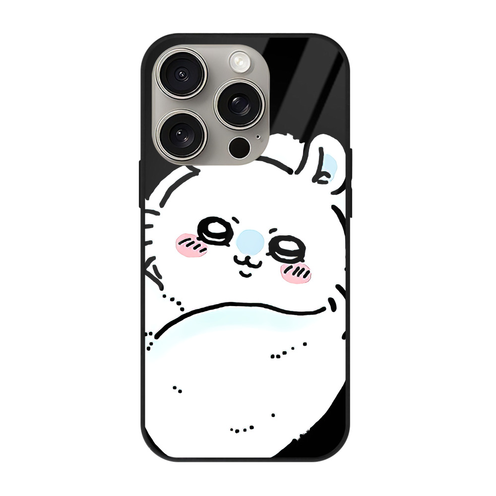 （画像用） ちいかわ モモンガ Chii-kawa Momonga 【iPhone15Pro対応】スマホケース 耐衝撃＆黄変防止 背面ガラス