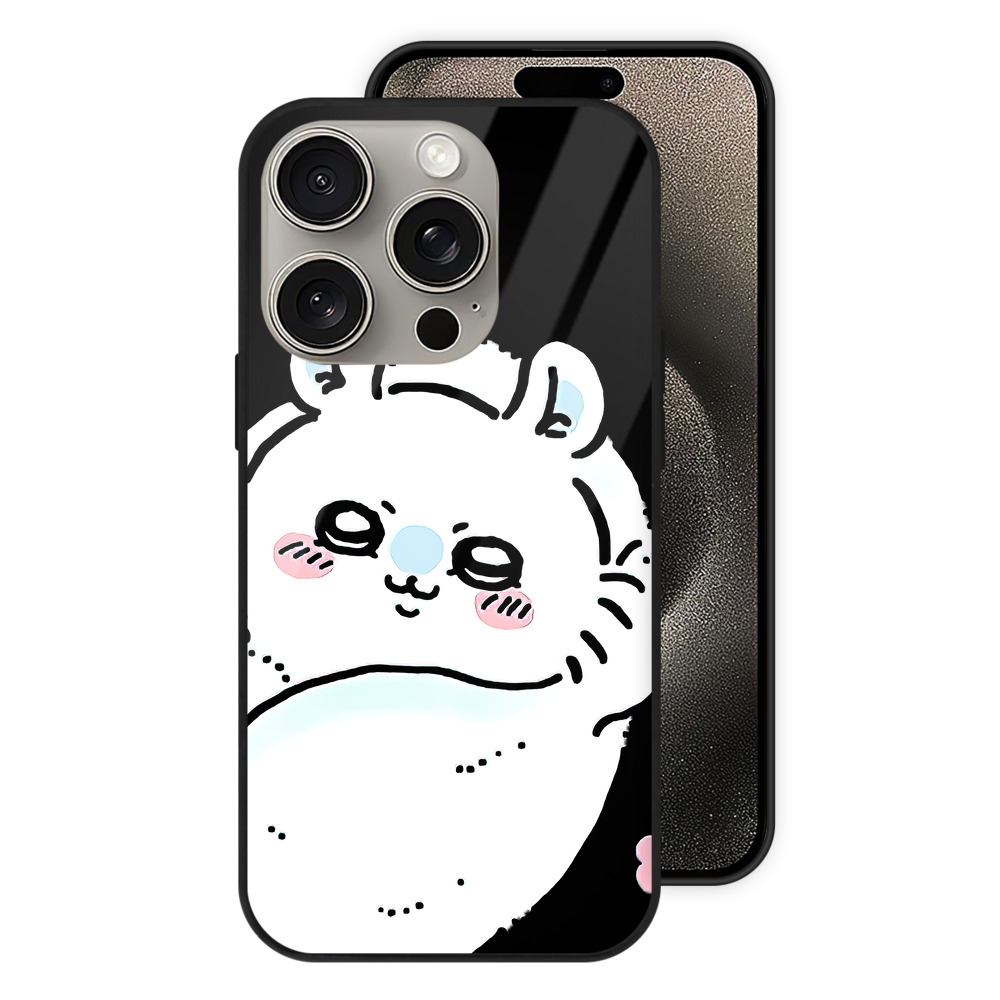 （画像用） ちいかわ モモンガ Chii-kawa Momonga 【iPhone15Pro対応】スマホケース 耐衝撃＆黄変防止 背面ガラス