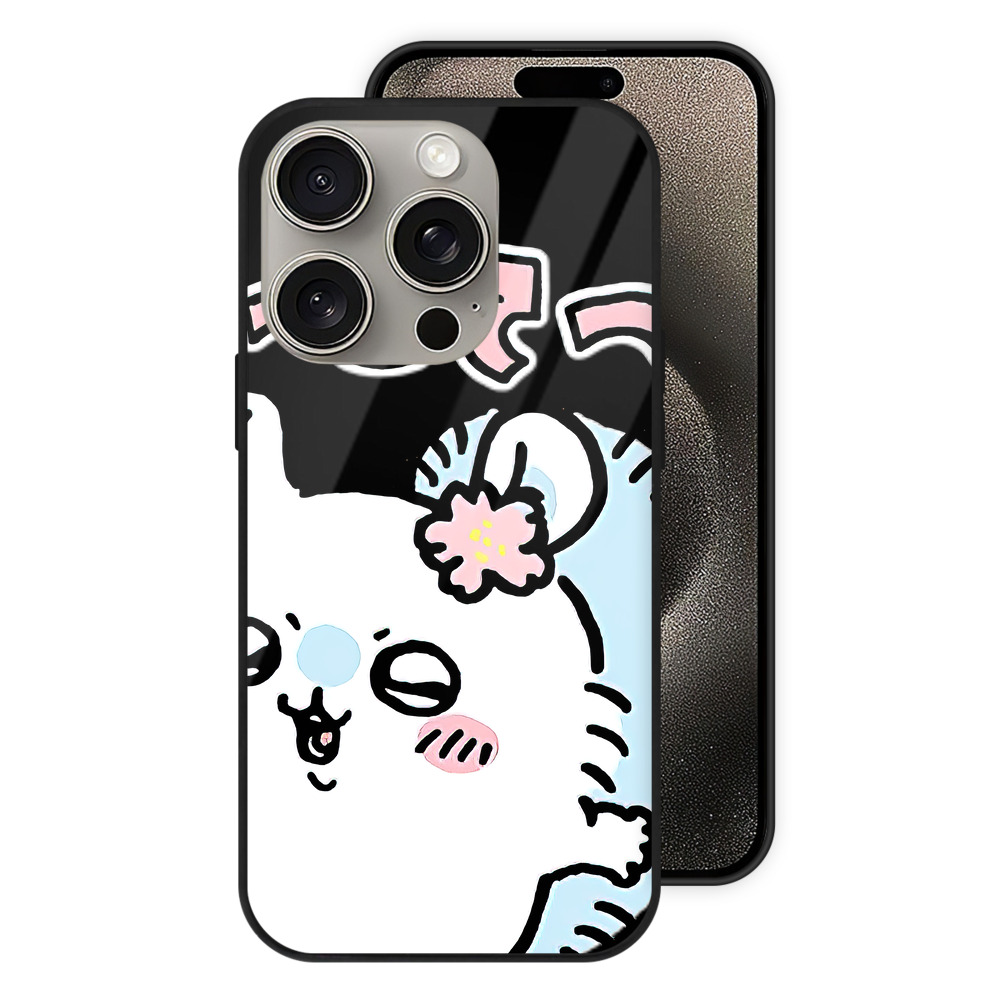 （画像用） ちいかわ モモンガ Chii-kawa Momonga 【iPhone15Pro対応】スマホケース 耐衝撃＆黄変防止 背面ガラス