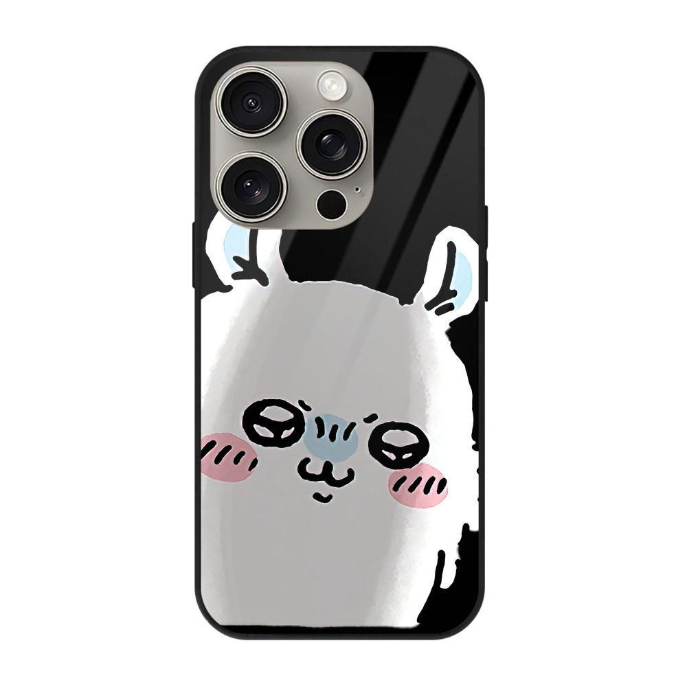 （画像用） ちいかわ モモンガ Chii-kawa Momonga 【iPhone15Pro対応】スマホケース 耐衝撃＆黄変防止 背面ガラス